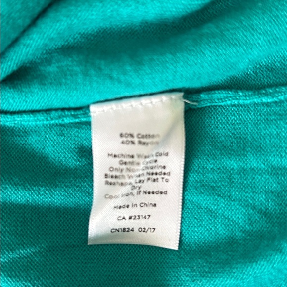 Talbots Turquoise Button-Up Cardigan - Picture 4 of 4